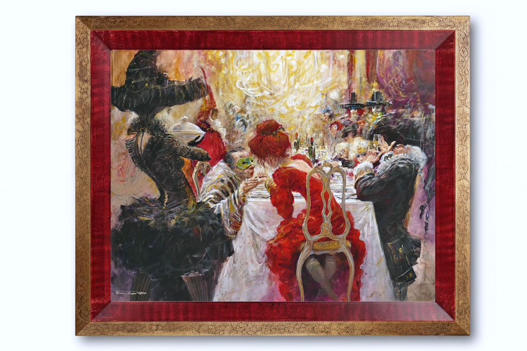 Antigone Gravé sisyphe Interieur rouge chine brossé