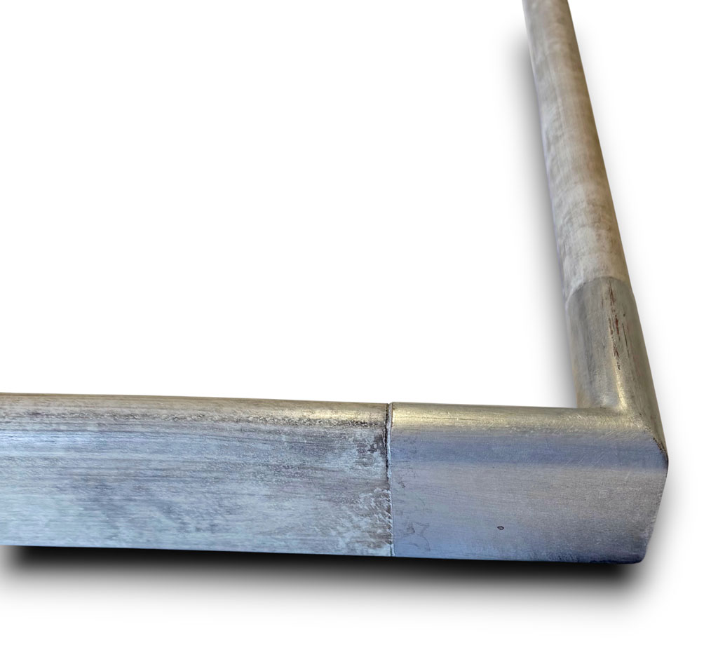 Jonc 3 haut 45 Ivoire marbre angles argent