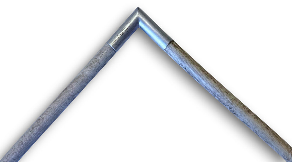 Jonc 3 haut 45 Ivoire marbre angles argent