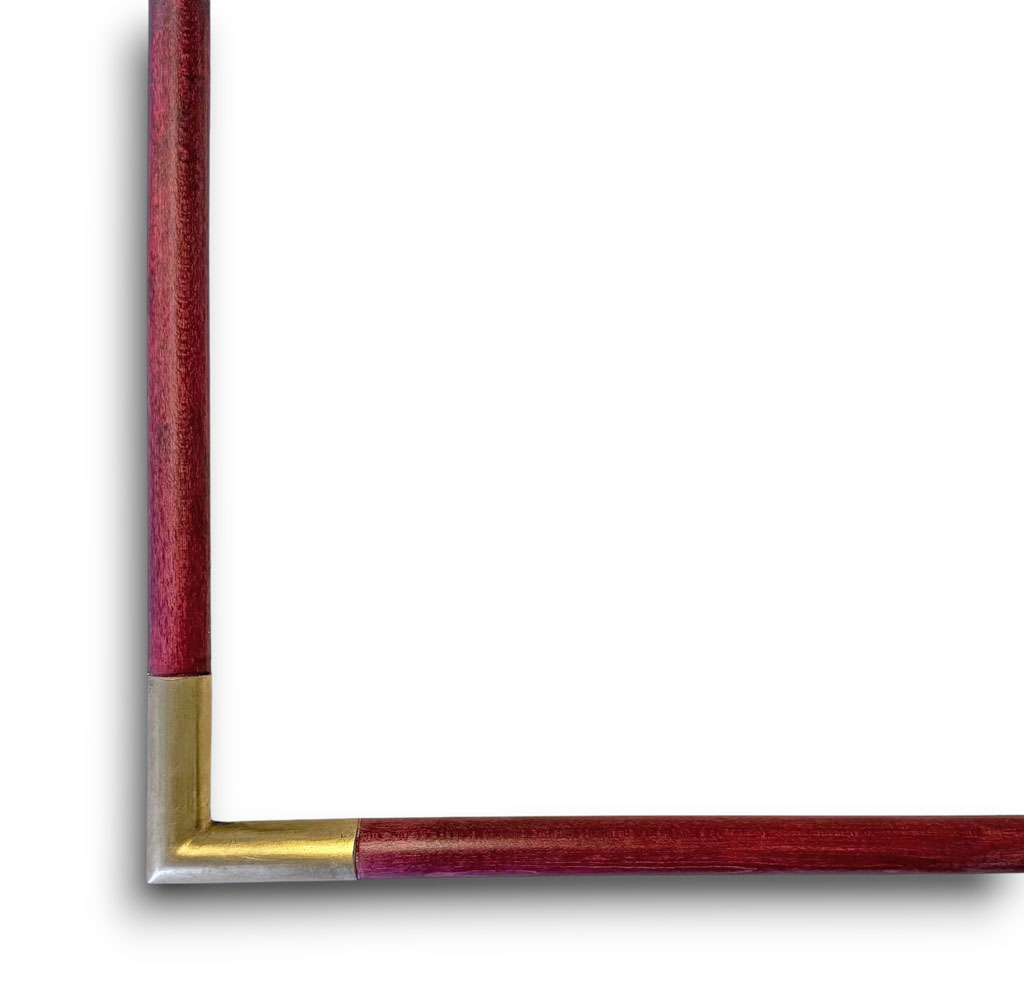 Jonc 3 haut 45 Rouge chine angles or