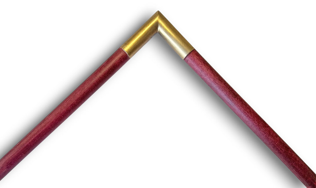 Jonc 3 haut 45 Rouge chine angles or