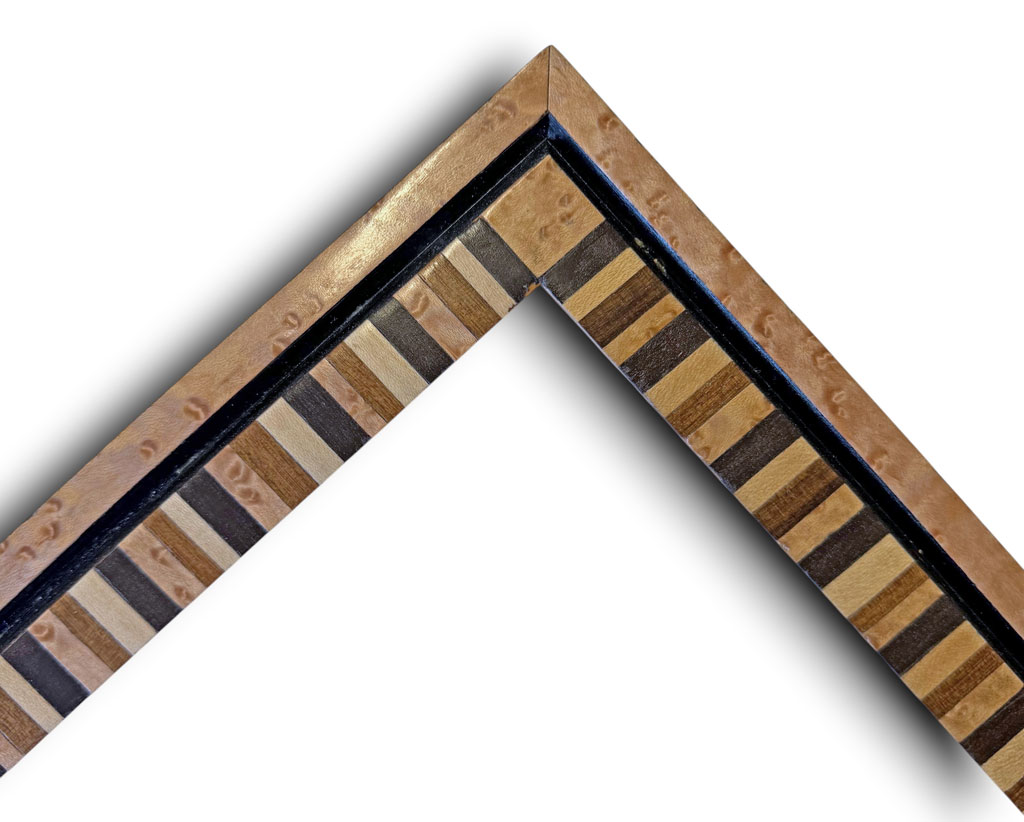 Arcobaleno 35 Placage lanières érable moucheté