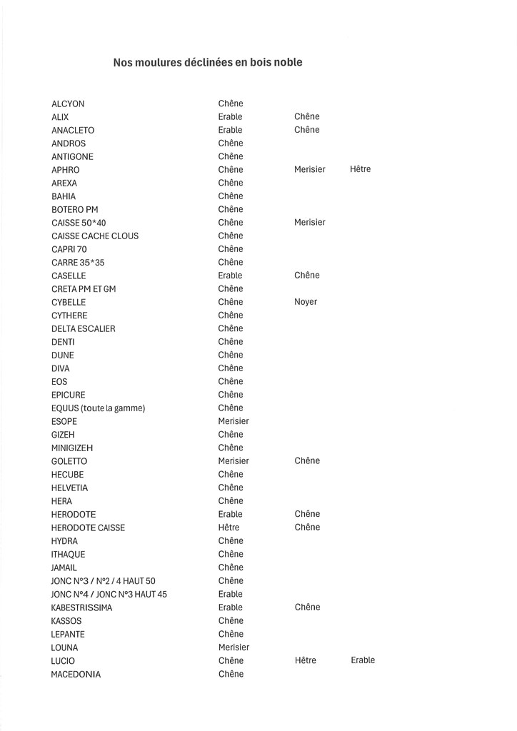   Guide pratique: Moulures déclinées en bois noble page 1